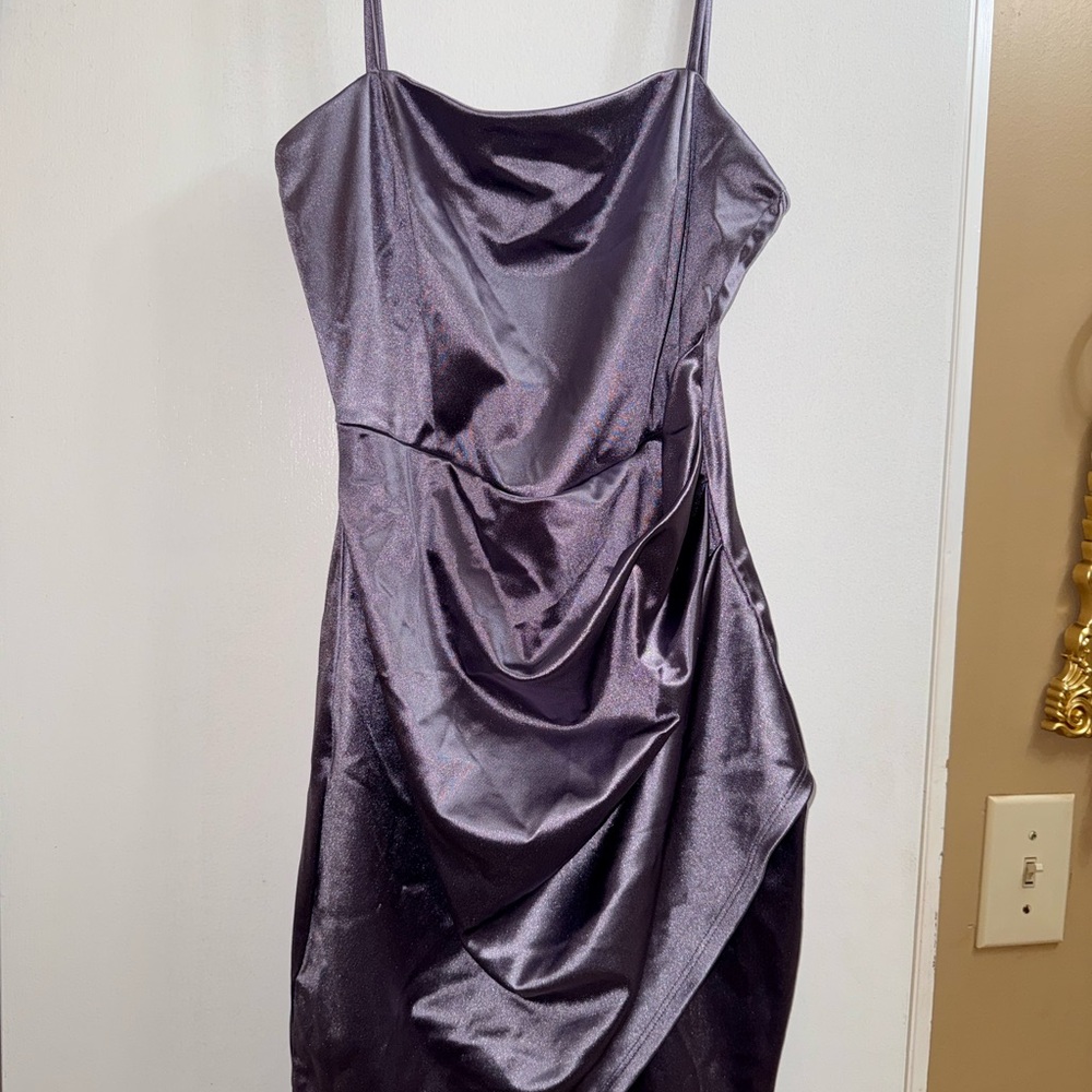 Windsor Purple Satin Dress